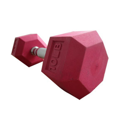 Color Hex rubber dumbbell